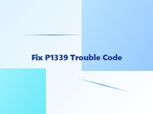 Fix P1339 Trouble Code in Obd2 System